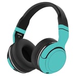 MIGHTY SKINS MightySkins Skin For Skullcandy Hesh 2 Wireless Headphones - Solid Turquoise | Protective, Durable, and Unique Vinyl Decal wrap cover Easy To Apply, Remove, Change Styles Made in the USA