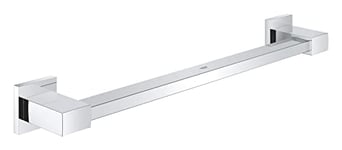 GROHE Start Cube Grip Bar – Bathroom Wall Mounted Bathtub or Shower Handle (Metal Material, Concealed Fastening, Including Screws and Dowels, Durable Sparkling Sheen), Size 540 mm, Chrome, 41095000