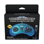 Retrobit - SEGA Mega Drive 6-button USB SEGA Megadrive Mini - Blue - Neuf
