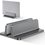 Grå - Vertikal Laptop Stativ, Justerbart Stativ i Aluminium för MacBook Pro/Air, iPad, HP, Lenovo, Surfplattor och Andra Bärbara Datorer - 1st