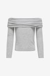 KIDS ONLY - Off shoulder topp kogAmour L/s CP Jrs - Grå