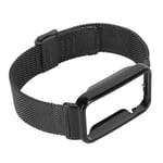 Mesh Strap With Black Bumper Case Replacement Fit For Mi Band 7 Pro(Black ) CUT