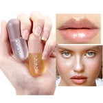 2pcs Natural Lip Plumper Lip Enhancer Natural Makeup Plumping Lip Gloss Lip Care Serum Kit Derol Lip Enhancer Portable Mild Moisturizing Fade Lip for Fuller Hydrated Beauty Lips (Ginger +Mint