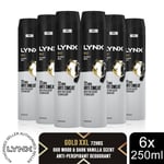 Lynx XXL Gold 72H Sweat Protection Anti-Perspirant Deodorant 6x250ml