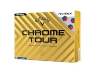 Callaway Golf Chrome Tour Premium Golf Ball 2024, Blue/Red