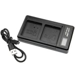 vhbw Double chargeur USB compatible avec NETGEAR Arlo Pro, Arlo Pro 2, VM4030 caméra de surveillance, sécurité - chargeur avec écran LCD