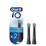 Oral-B iO Ultimate Cleaning Replacement Toothbrush Heads, Black- Pack of 2