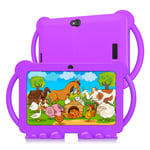 7 Inch Kids Tablet 2GB RAM 32GB ROM Tablet PC for Kids Android 11 Toddler Tablet with WiFi Bluetooth Dual Camera Pre-Installed Kid's Learning-Educational APP Parental Control with Case (Purple)