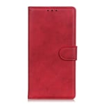 Motorola Edge 30 Pro Leather Flipdeksel m. Lommebok- og Stativfunksjon - Rød