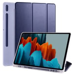 Samsung Galaxy Tab S7 Plus etc. etui med pennespor - Blå