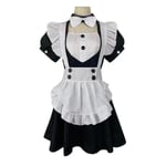 ECELEN Lolita-tjänsteflicka klänning svart och vit uniform klänning black and white M
