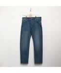 Jack & Jones Mens Mike Original Slim Fit Jeans in Blue Cotton - Size 38 Long