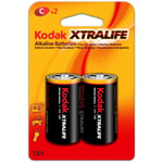 Kodak Batteri C 2-pack, Lr14 Alkaliskt Alkaline Xtralife