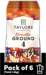 Taylors of Harrogate Brasilia Ground Coffee, 200 G (Pack of 6 - Total 1.2Kg)