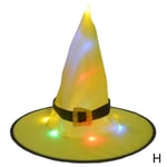 Halloween Witch Hat Wizard Led Lighting Outdoor Festival H Yellow