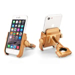 FQYYDD Phone Holder Bicycle Mobile Phone Holders Alloy Handlebar Use Fo 4-6 Inch Phone Golden