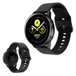 Silicone watch band for Amazfit GTS and Huawei Watch GT 2 42mm - Black Svart