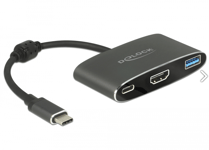 DELOCK – Adapter USB Type-C male > HDMI female (DP Alt Mode) 4K 30 Hz + Type-A PD (62991)
