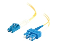 C2g Lc-Sc 9/125 Os1 Duplex Singlemode Pvc Fiber Optic Cable (Lszh) - Patch-Kabel - Sc Enkelläge (Hane) Till Lc Enkelläge (Hane) - 3 M - Fiberoptisk - Duplex - 9 / 125 Mikrometer - Os1 - Halogenfri - Gul