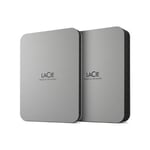 Lacie Mobile Drive Secure 1TB Portable External HDD USB-C - Premium Password Protection - 3 Years Rescue Data Recovery Services
