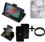 For Oppo Reno10 Pro protective case + Bumper black cover bag wallet flipstyle Ca