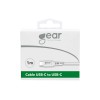 GEAR Gear Ladekabel USB-C til 2.0 1m Hvit Rund Kabel 665105
