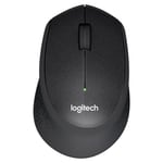 Logitech M330 Wireless Optical Mute Mouse with Micro USB Receiver (Black)