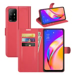Oppo OPPO A94 5G PU Wallet Case Red
