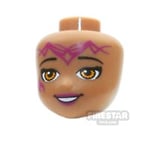 LEGO Elves Mini Figure Heads - Orange Eyes and Tribal Pattern