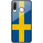 Huawei P30 Lite Svart Mobilskal Med Glas Sverige
