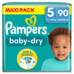 Pampers Baby-Dry blöjor, storlek 5 Junior , 11-16kg, Maxi Pack (1 x 90 blöjor)