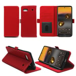 Housse rouge pour Google Pixel 6A 5G Etui Protection Portefeuille à Rabat avec Porte Cartes XEPTIO pochette - Neuf