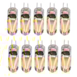 10 st/förpackning Varmvit Höglysande AC/DC 12V 1.5W G4 LED-lampa