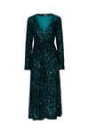 Sequins Midi Slit Dress - Sea Moss