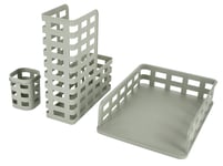 Clas Ohlson Kontorskit tidskriftsamlare, pennkopp och brevkorg