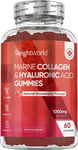 Marine Collagen Gummies with Hyaluronic Acid & Biotin - Type 1 Hydrolysed Collag
