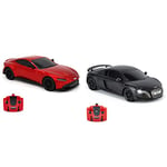 CMJ RC Cars™ Aston Martin Vantage Officially Licensed Remote Control Car. 1:24 Scale Red & CMJ Cars AUDI R8 GT, Official Licensed Remote Control Car with Working Lights, Radio Controlled RC 1:24 Scale