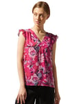 Street One Women's A344049 Floral Blouse top, Berry Rose, 16
