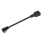 AISENS A101 – 0032 – Câble USB 2.0 OTG coudée 15 cm, pour téléphone Portable et Tablette Couleur Noir