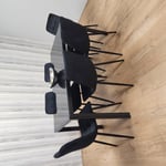 Black Kitchen Dining Table And 6 Black Tufted Velvet Chairs Set Of 6 Dining Room Furniture