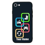 Gamer Personalised iPhone SE (2020) Glass Case Compatible Cover