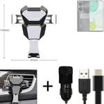  For Huawei Enjoy P60 Pro Airvent mount + CHARGER holder cradle bracket car clam