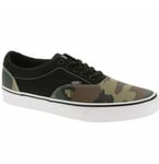 VANS MENS DOHENY (MIXED CAMO) BLACK WHITE TRAINERS SHOES CANVAS SKATE U.K. 8.5