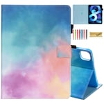 Case for iPad Air 4 10.9 inch 2020, iPad Pro 11 Case 2020/2018, Casii Ultra Lightweight Protective PU Leather Magnetic Cover with Auto Sleep/Wake Card Slots for iPad Air 4th Generation (Colorful Sky)