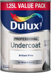 Dulux Professional Undercoat Paint Wood Metal One Coat 1.25L - Brilliant White