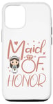Coque pour iPhone 13 Pro Maid of Honor Bridal Team Matching, demoiselle d'honneur femme mariage