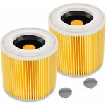 Lot de 2 filtres à cartouche pour WD3 Premium WD2 WD3 WD3P WD3 MV2 MV3 Filtre WD3 Filtre de rechange pour aspirateur Kärcher 6.414-552.0/64145520