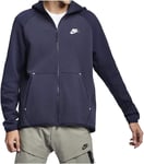 MENS NIKE TECH FLEECE FULL ZIP HOODIE SIZE M (928483 473) OBSIDIAN