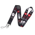 Fauci The Office Lanyard Keychain for Keys Badge ID Mobile Phone Rope Neck Straps Accessories Gifts (Color : Black)