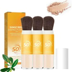 Mineral Sunscreen Setting Powder,Translucent Face Sunscreen Powder Spf 50+,Long-